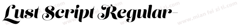 Lust Script Regular字体转换